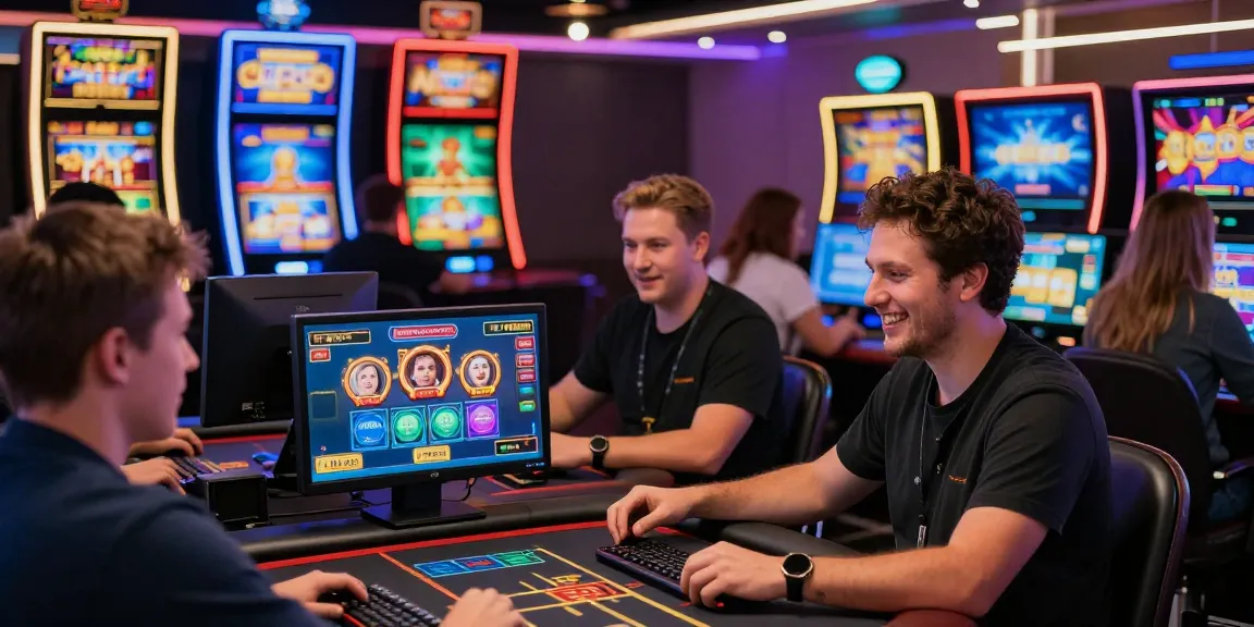 Ambiente emozionante di casinò non AAMS con giocatori diversificati che partecipano a giochi online.