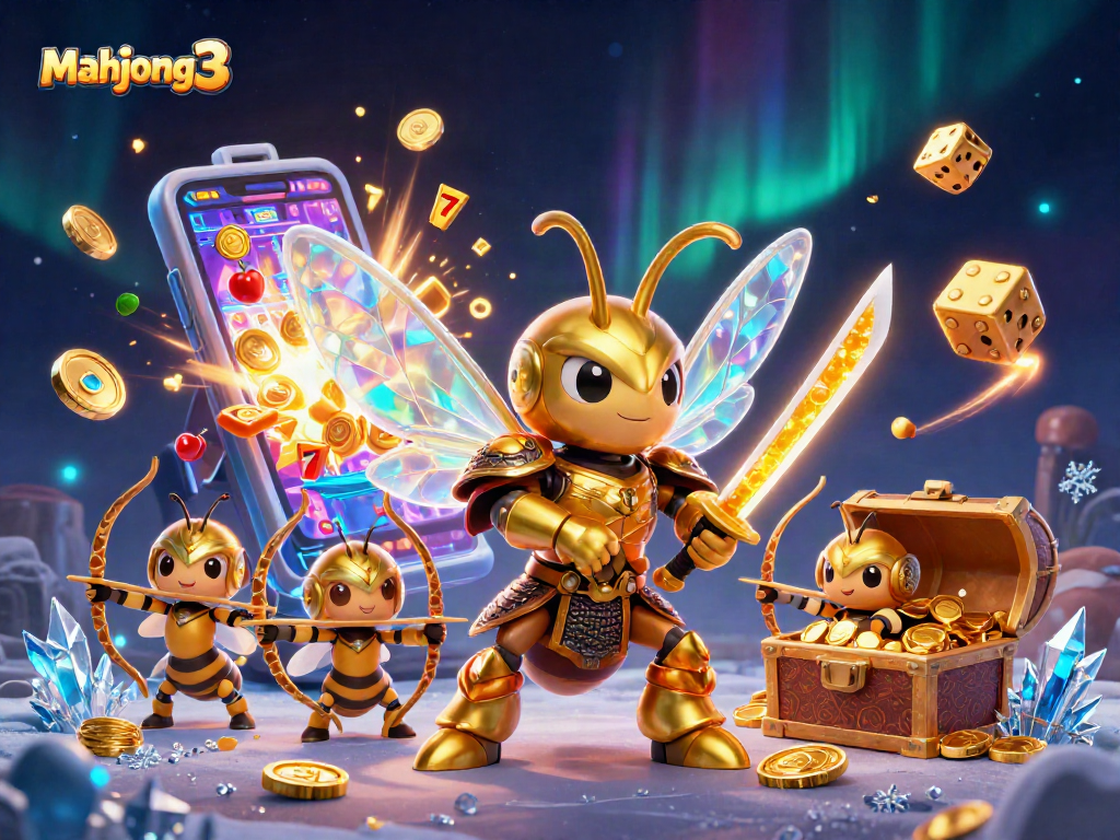 Engage in thrilling mahjong 3 gameplay amidst a vibrant casino scene filled with prismatic energy and action.