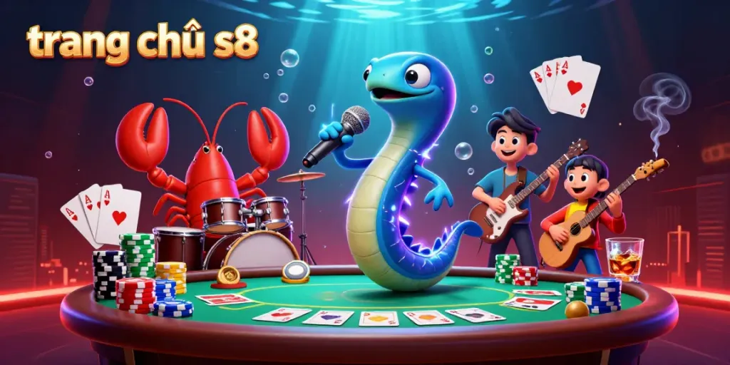 Experience the excitement of trang chủ s8 with colorful casino elements in a vibrant underwater scene.