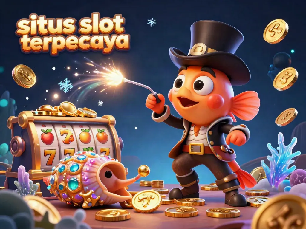 Engage in thrilling gameplay at situs slot gacor terpercaya with vibrant reels, treasure-filled characters, and glowing casino elements.
