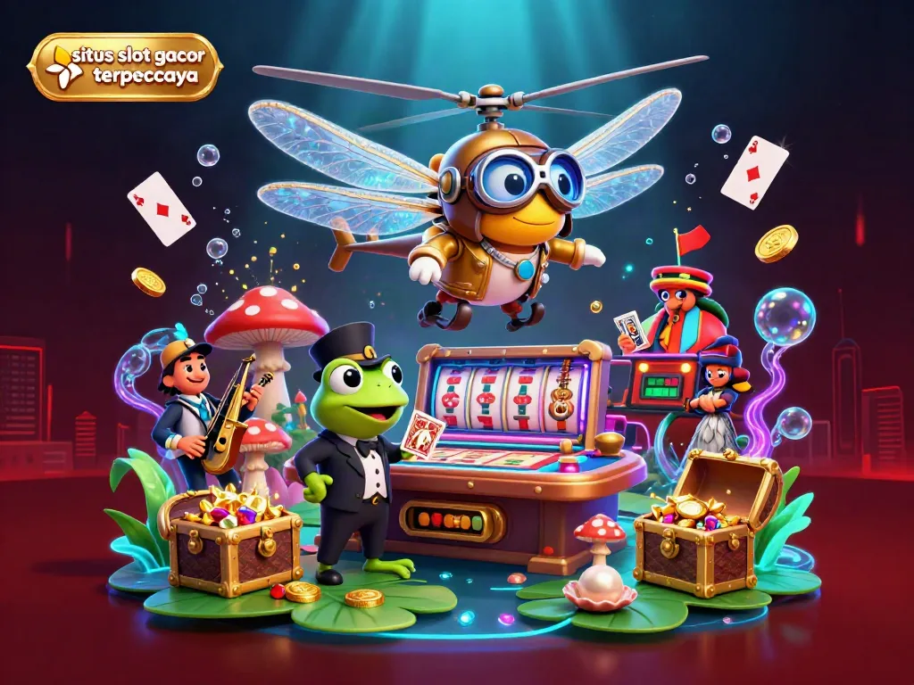 Experience stunning gameplay with situs slot gacor terpercaya in this vibrant 3D casino scene.
