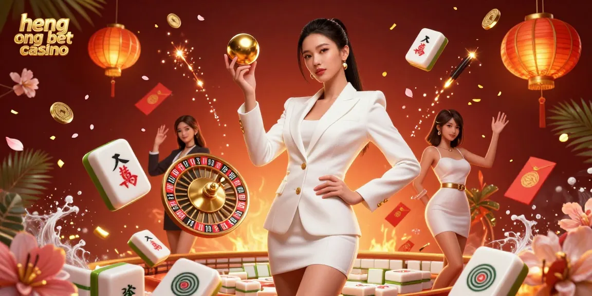 Experience the thrill of heng ong bet casino with vibrant 3D illustration showcasing exciting gaming elements and luxurious ambiance.