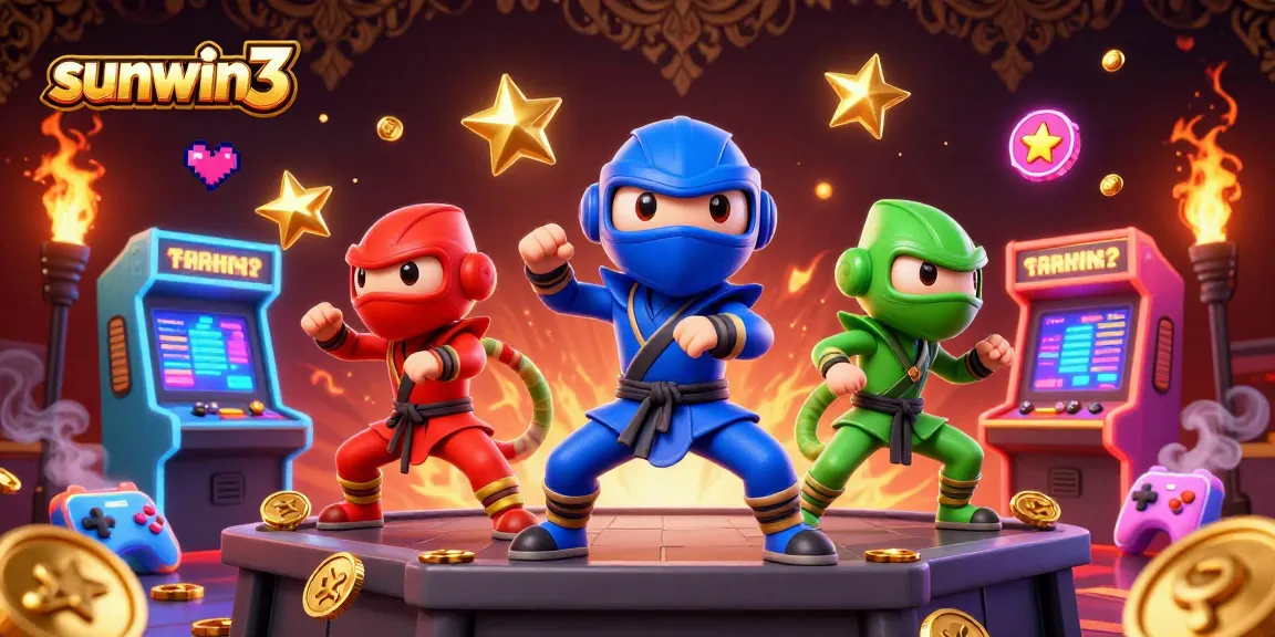 Engage in thrilling gameplay with sunwin3's ninja chameleon characters amidst exciting casino elements.