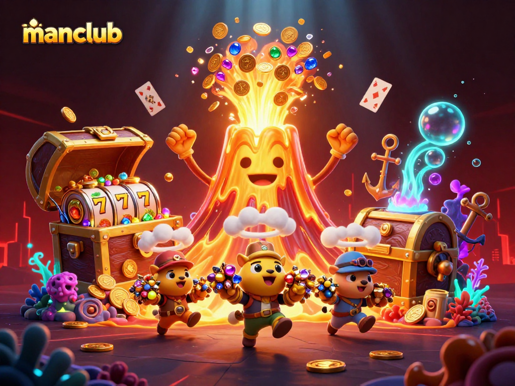 Experience the thrills of manclub with a vibrant casino scene full of treasures and excitement