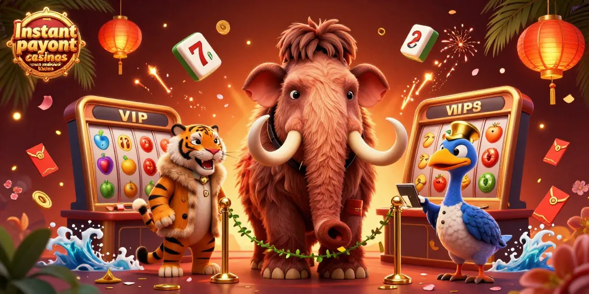 Experience the excitement of instant payout casinos Australia no deposit bonus with vibrant casino characters and game elements.