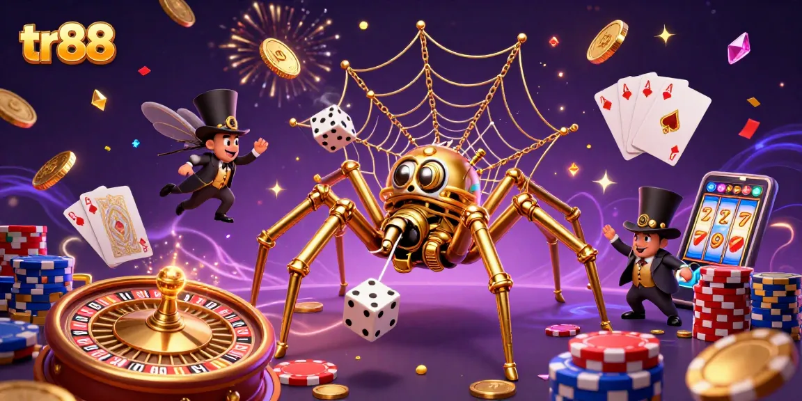 Spin the reels and win big with tr88's exciting games in a vibrant casino scene.