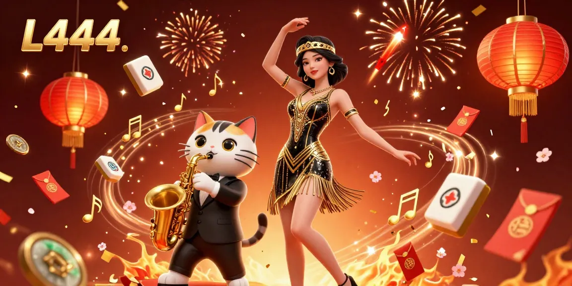 L444 invites players to enjoy exciting casino gaming with vibrant scenes and celebratory elements.
