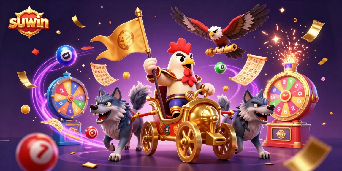 Experience the excitement of suwin with a 3D rooster warlord and dazzling gaming elements.