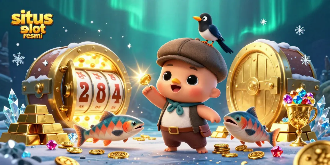 Experience winning with situs slot resmi in a vibrant 3D underwater casino scene full of riches.