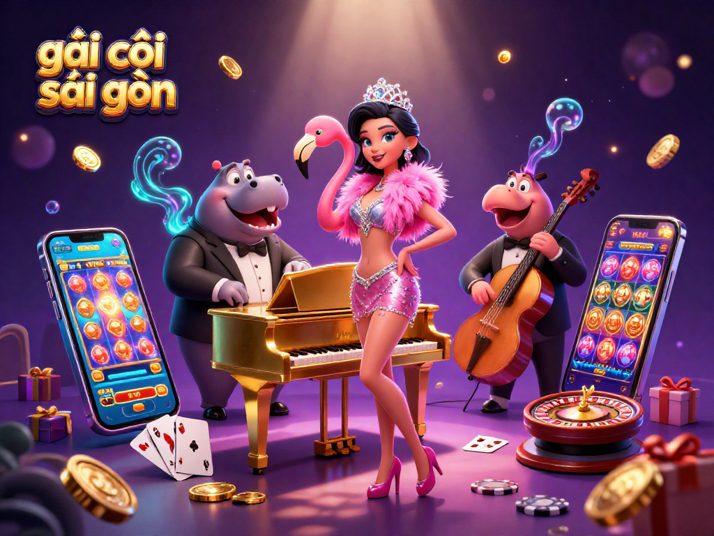 Experience the vibrant scene of girls calling in Saigon amidst a playful casino atmosphere and engaging gaming elements.