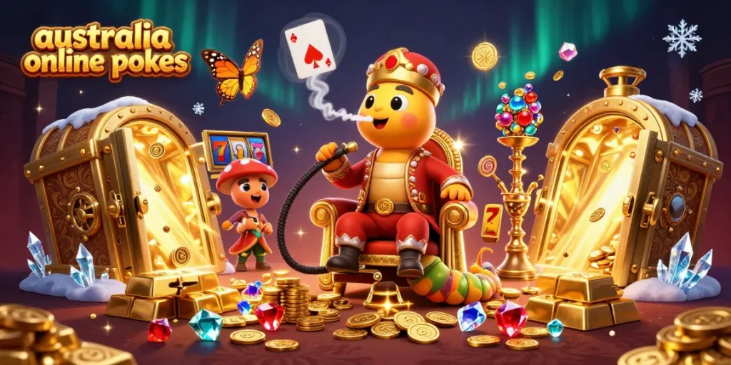 Experience thrilling australia online pokies with vibrant characters and exciting slot symbols.